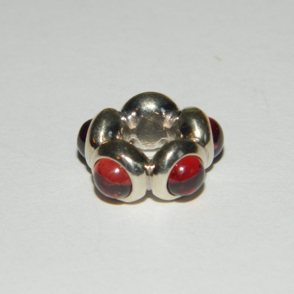 Authentic Pandora Garnet Goodbye Kiss Charm